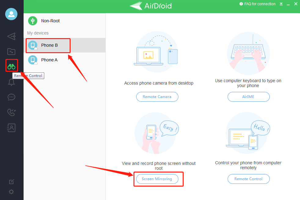 عرض شاشة الهاتف على الكمبيوتر عن طريق الواي فاي wifi